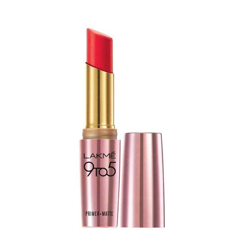 Lakme 9 to 5 Primer Matte Lip Color - Crimson Cue – 3.6gm