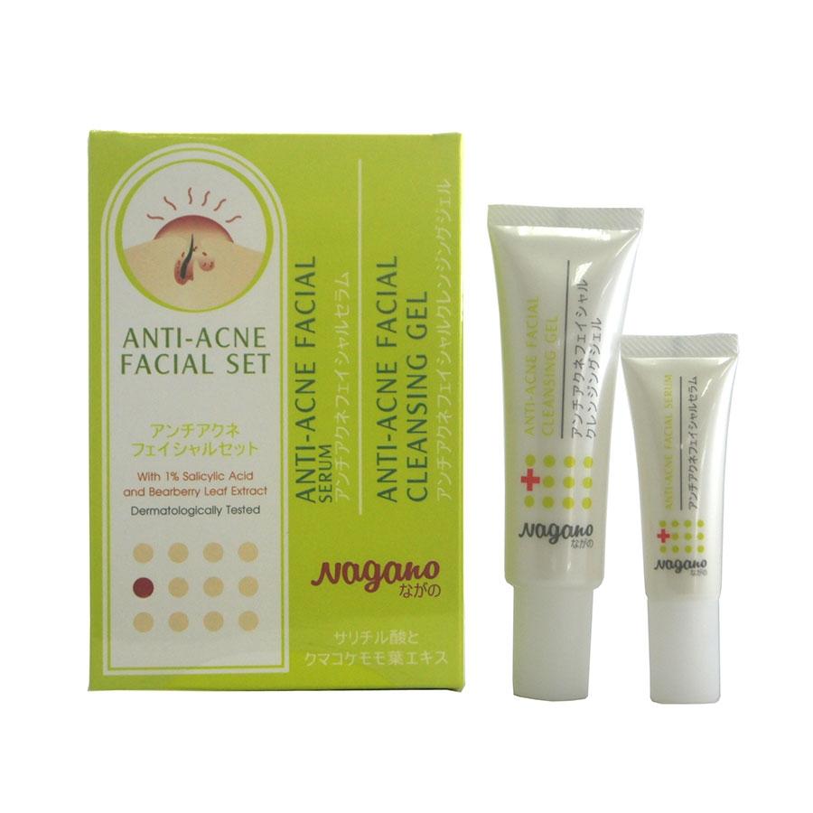 Nagano Anti-Acne Facial Set (Serum & Cleansing) – 40ml