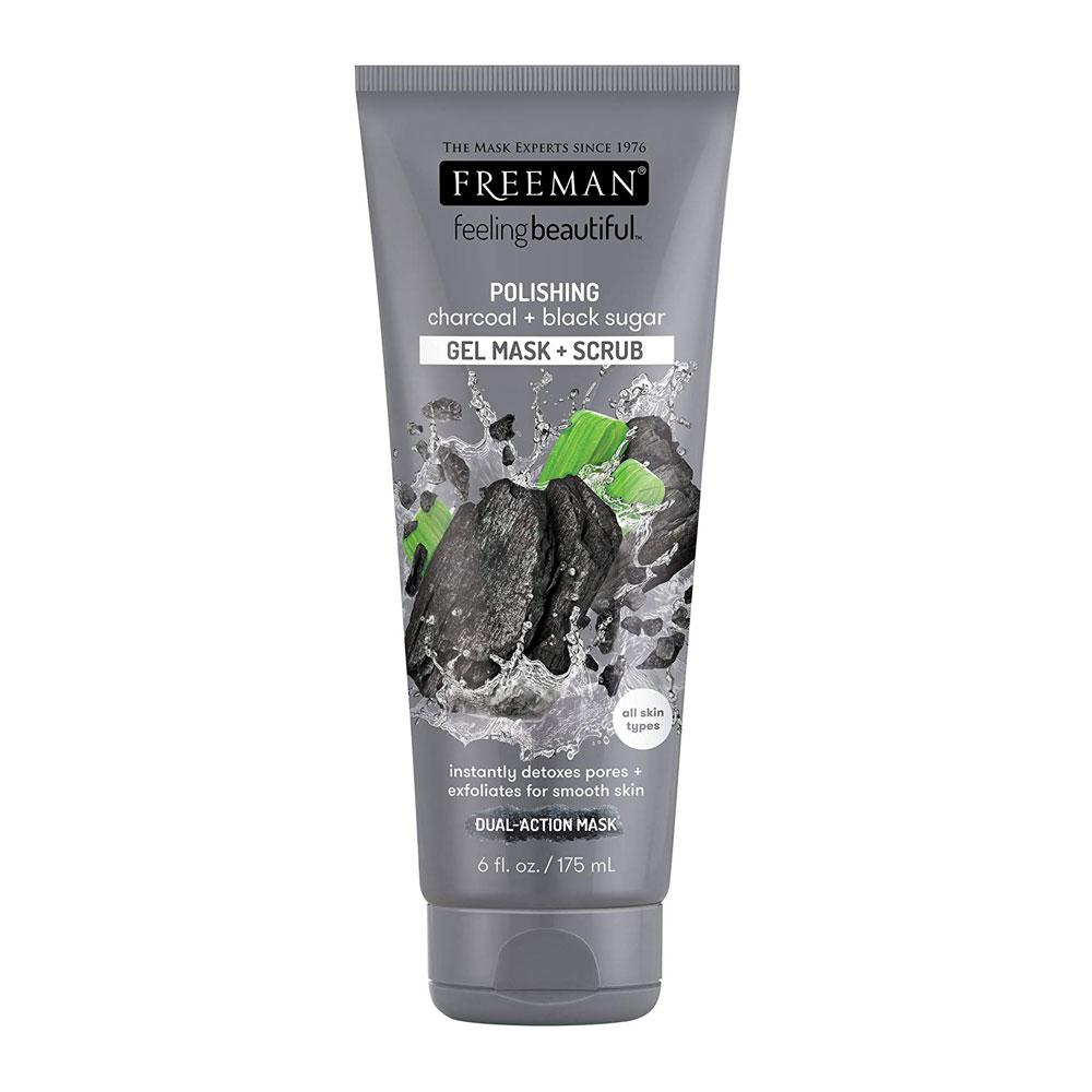 FREEMAN Polishing Charcoal And Black Sugar Gel Mask And Scrub – 175ml