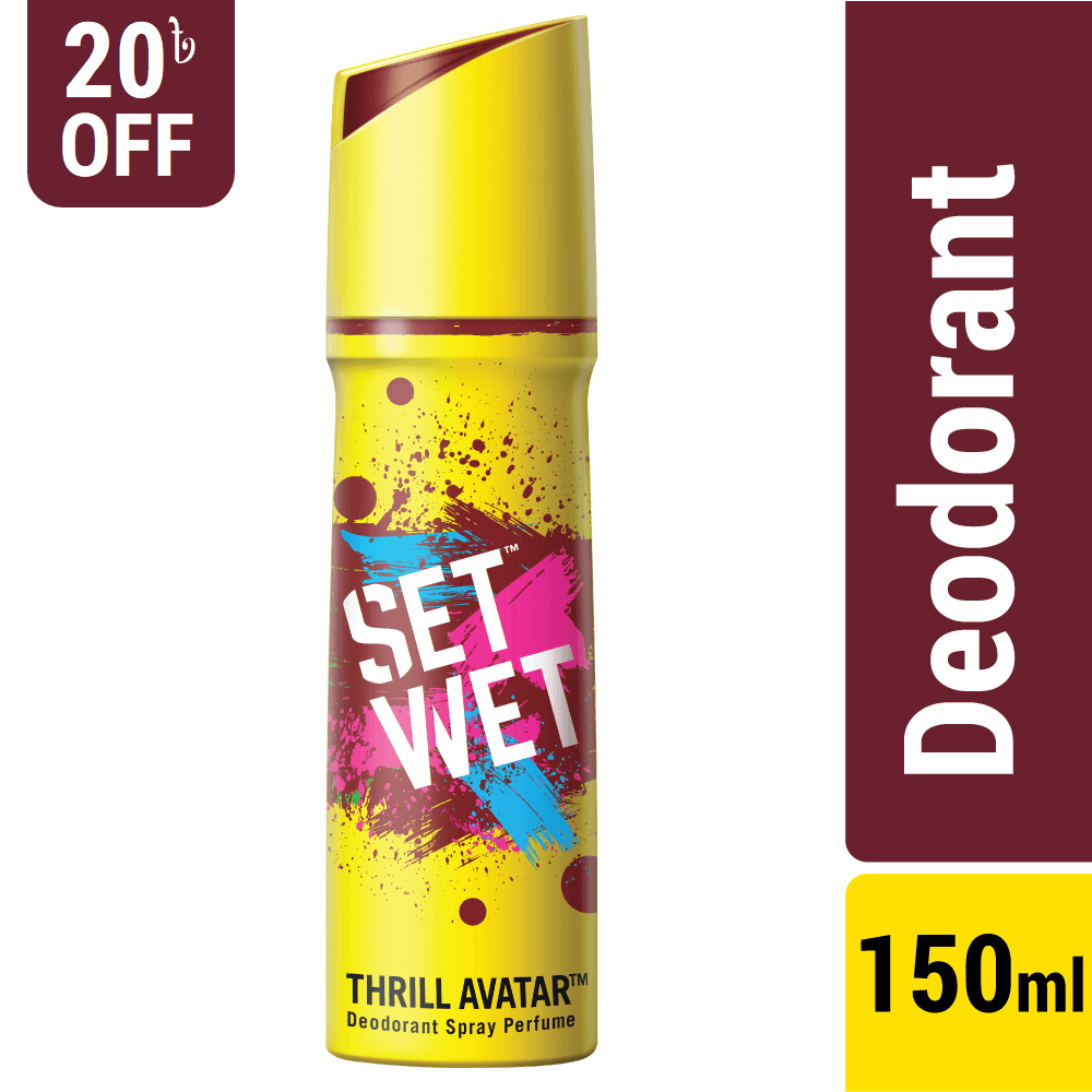 Set Wet Body Spray Deodorant Perfume Thrill Avatar – 150ml