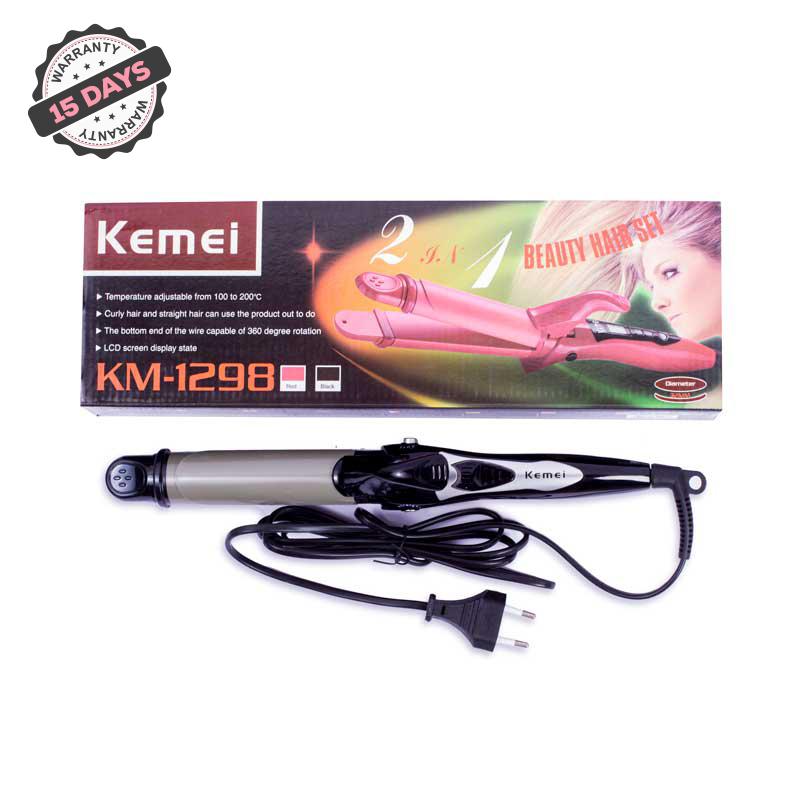 Kemei KM-1298 Hair Straightener and Curling Iron