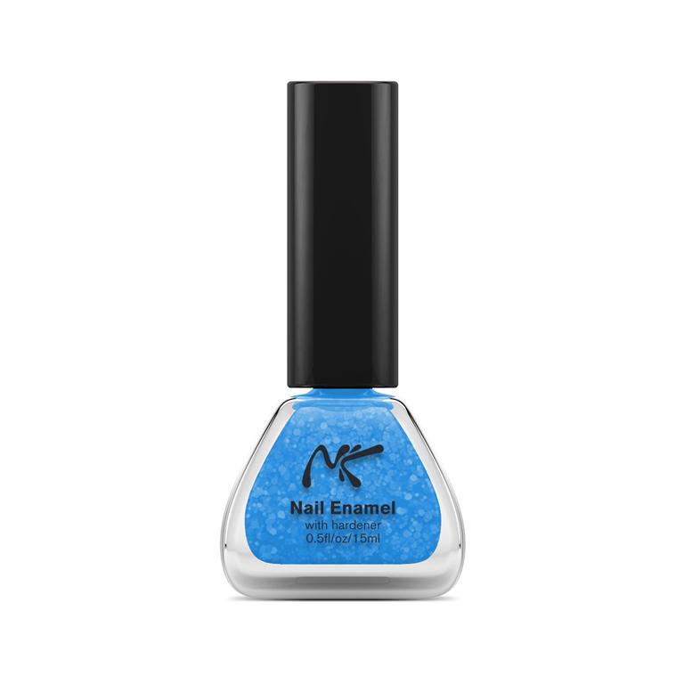 Nicka K Nail Enamel with hardeners Neon Glitter Blue 90 – 15ml
