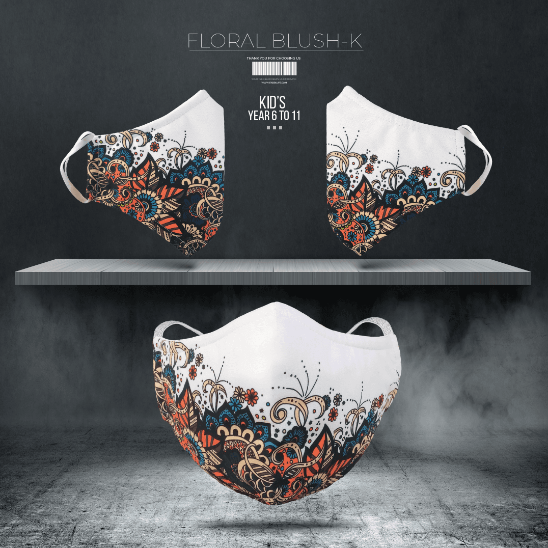 Fabrilife Kids Premium Mask - Floral Blush