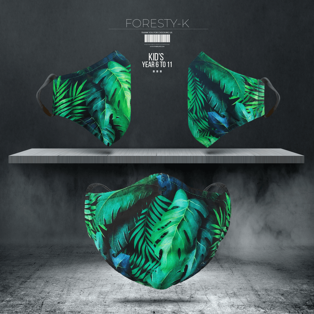 Fabrilife Kids Premium Mask - Foresty