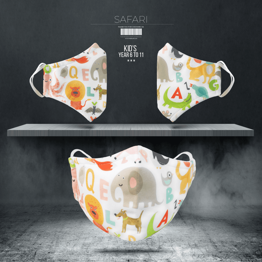 Fabrilife Kids Premium Mask - Safari
