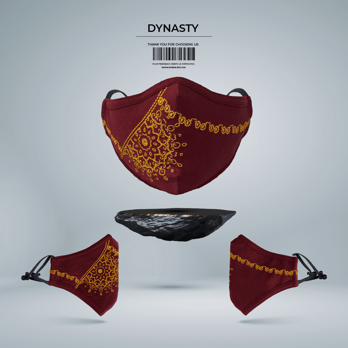 Fabrilife Womens Embroidery Mask - Dynasty