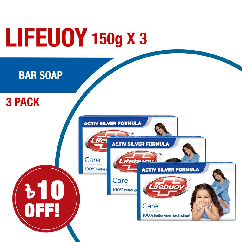 Lifebuoy Soap Bar Care 150gX3 Multipack