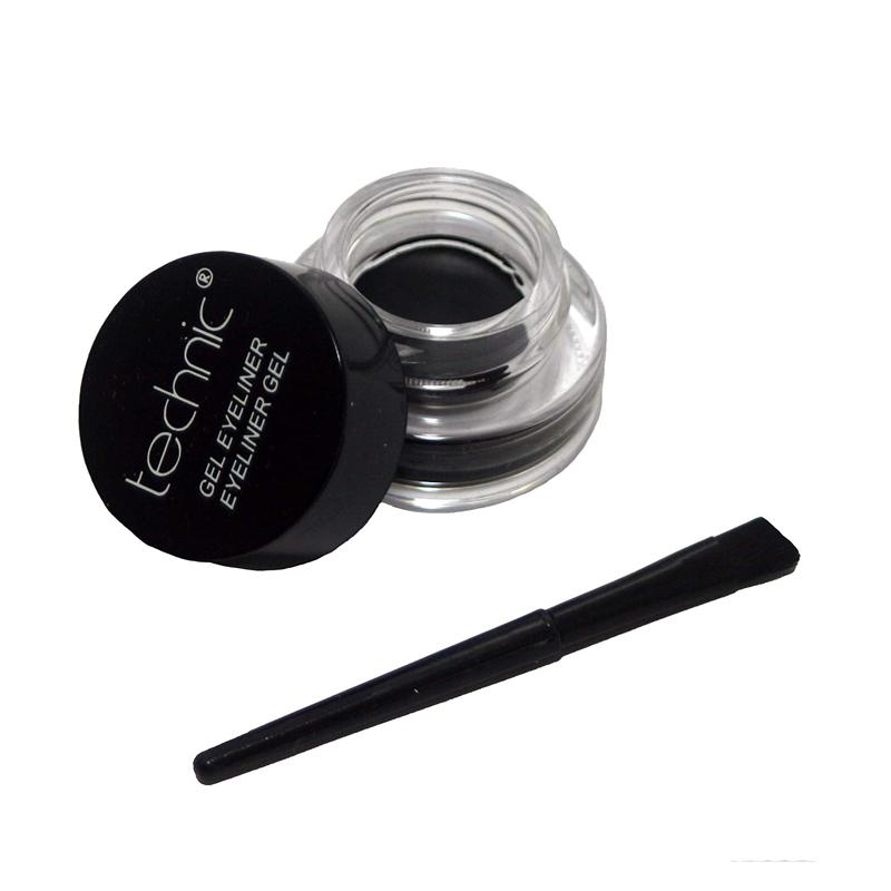 Technic Gel Eyeliner & Brush - Black – 2.6gm