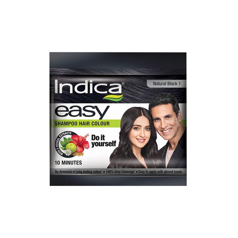Indica Easy Shampoo Hair color Natural Black 1 – 18ml