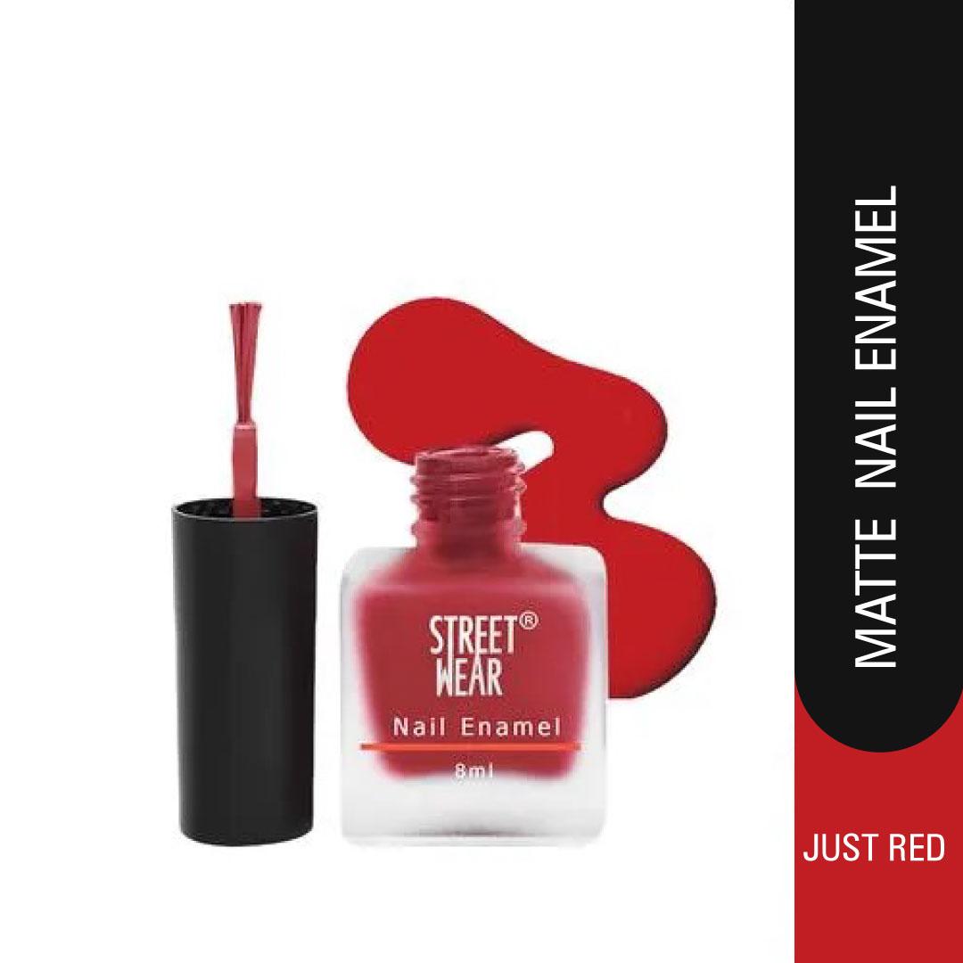 Street Wear Matte Nail Enamel Just Red – 8ml