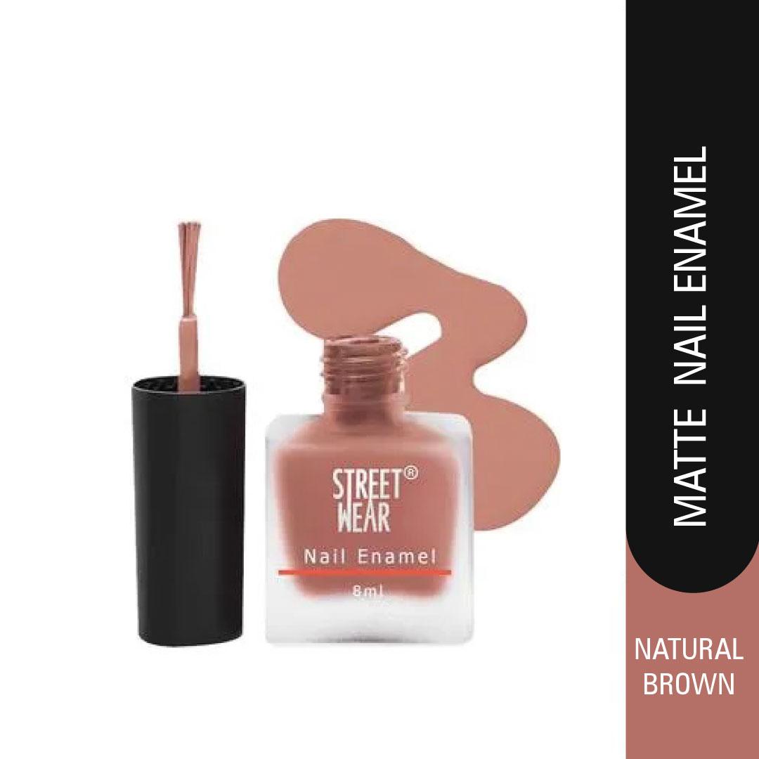 Street Wear Matte Nail Enamel Natural Brown – 8ml