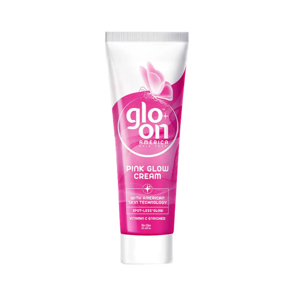 Glo On Pink Glow Cream with American Skin Technology , Enriched with Vitamin C,E, B3 & Glow Boosters, For Bright, Glowing, Spot Less Skin, Sun Protection, All Skin Types, 25 gm – GLO-ON – 25gm