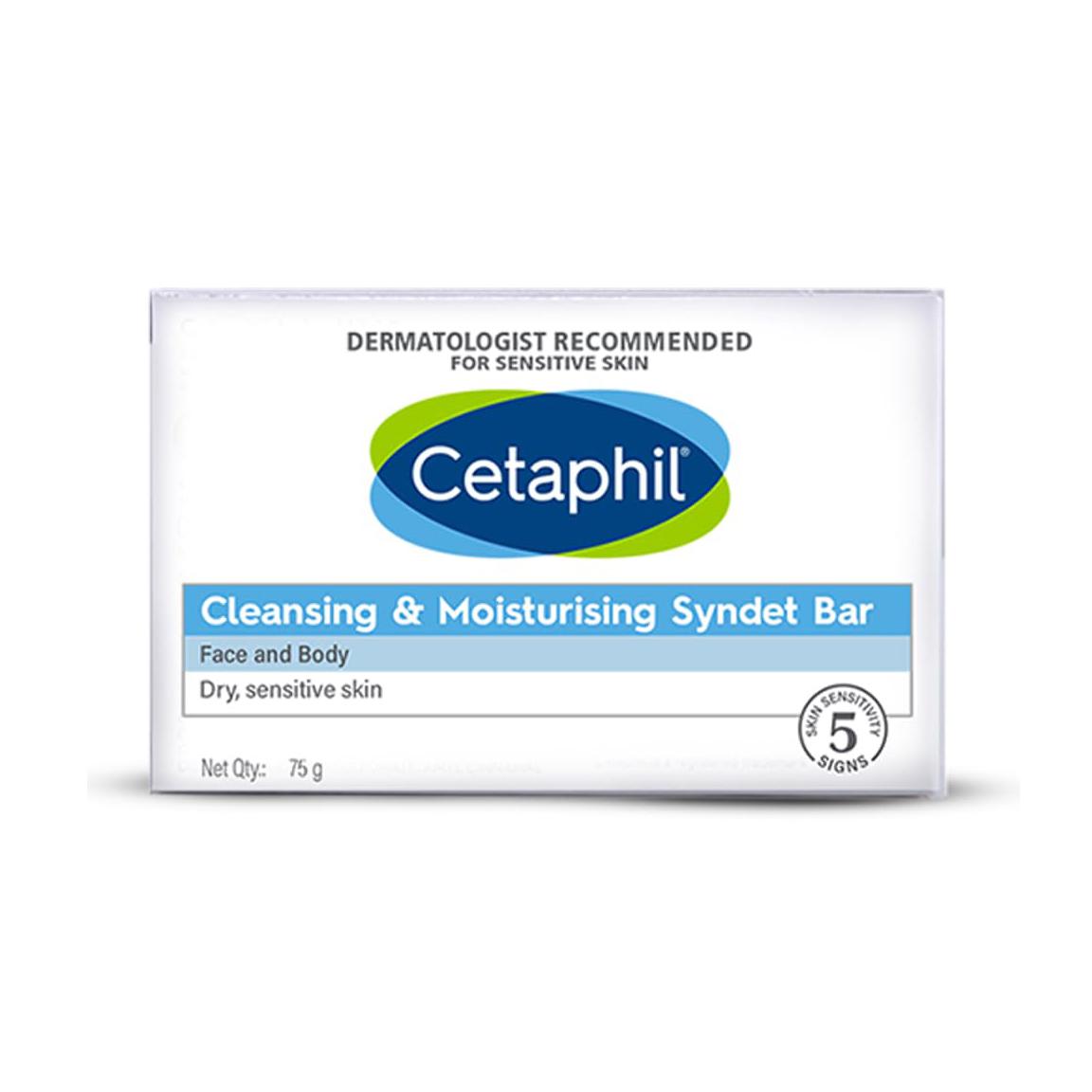 Cetaphil Cleansing & Moisturising Syndet Bar – 75gm