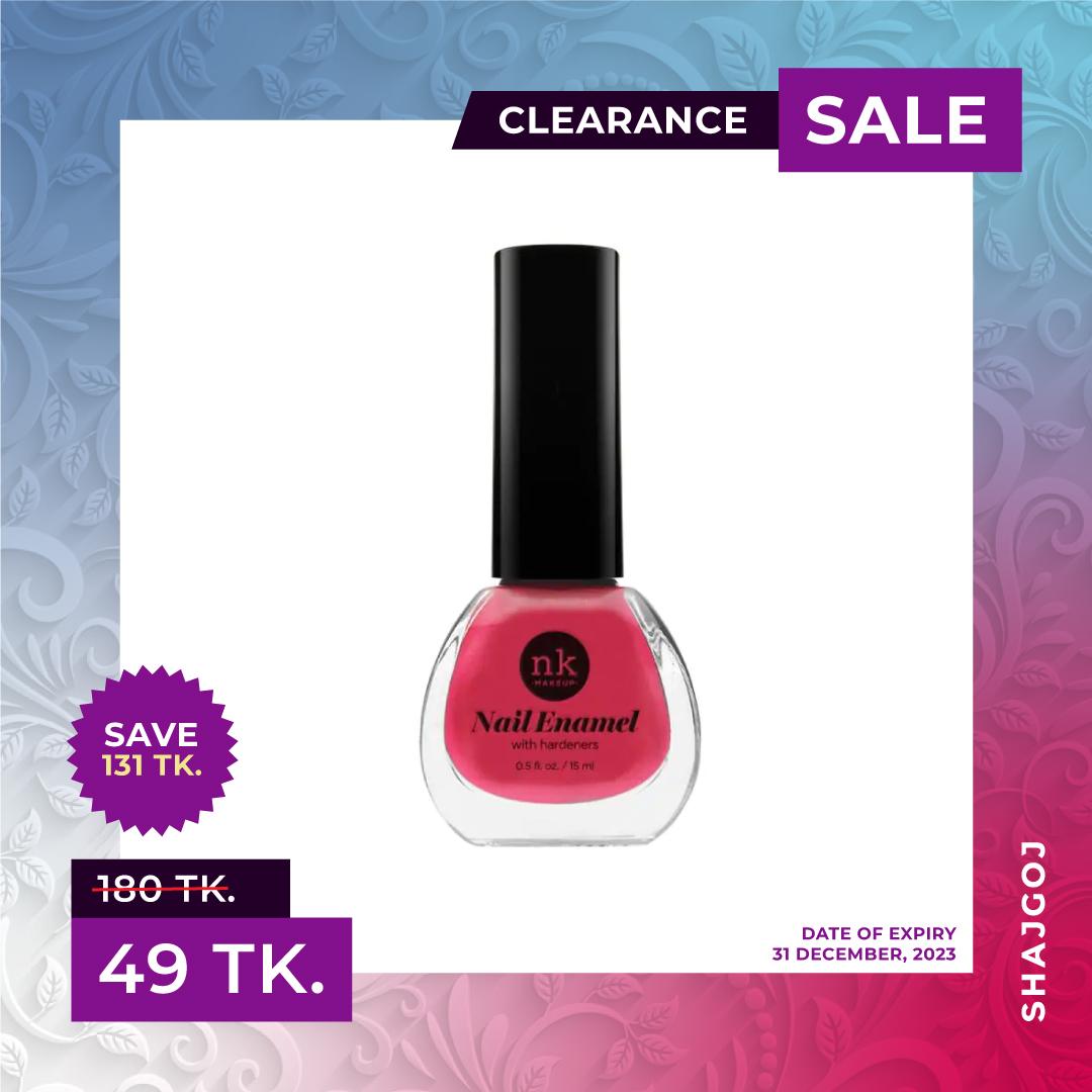 Nicka K Nail Enamel with hardeners Vivid Pink 66 (Expiry Date: 31/12/2023) – 15ml