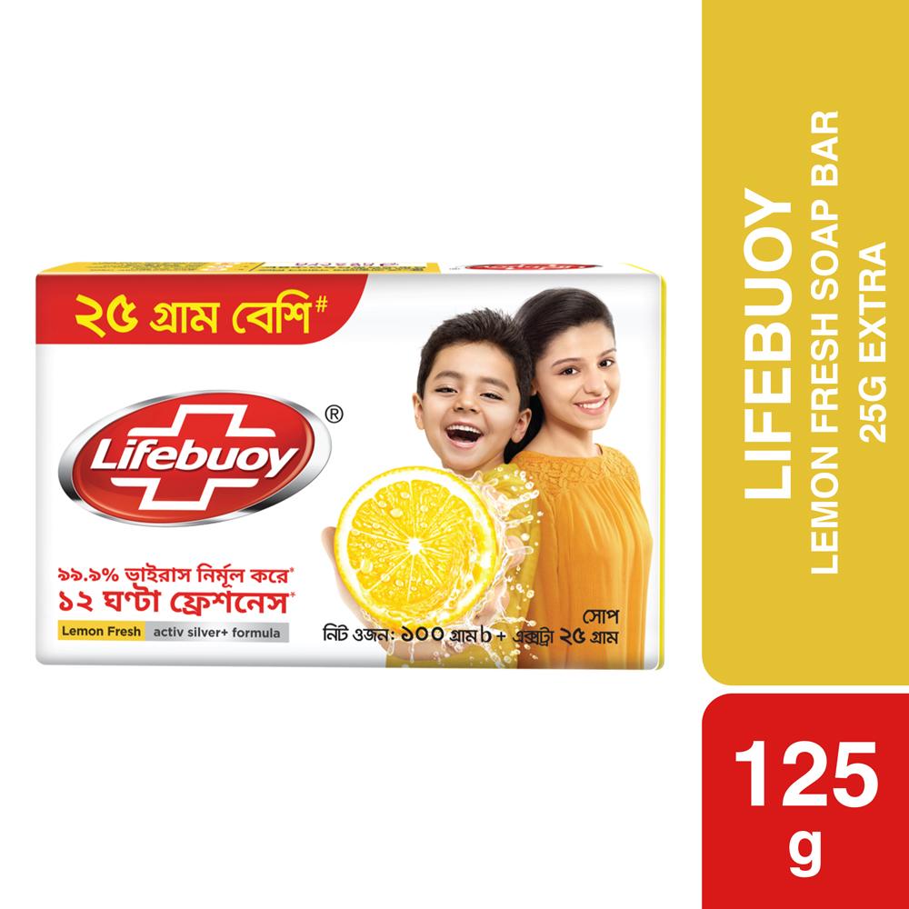 Lifebuoy Skin Cleansing Soap Bar Lemon Fresh – 125gm