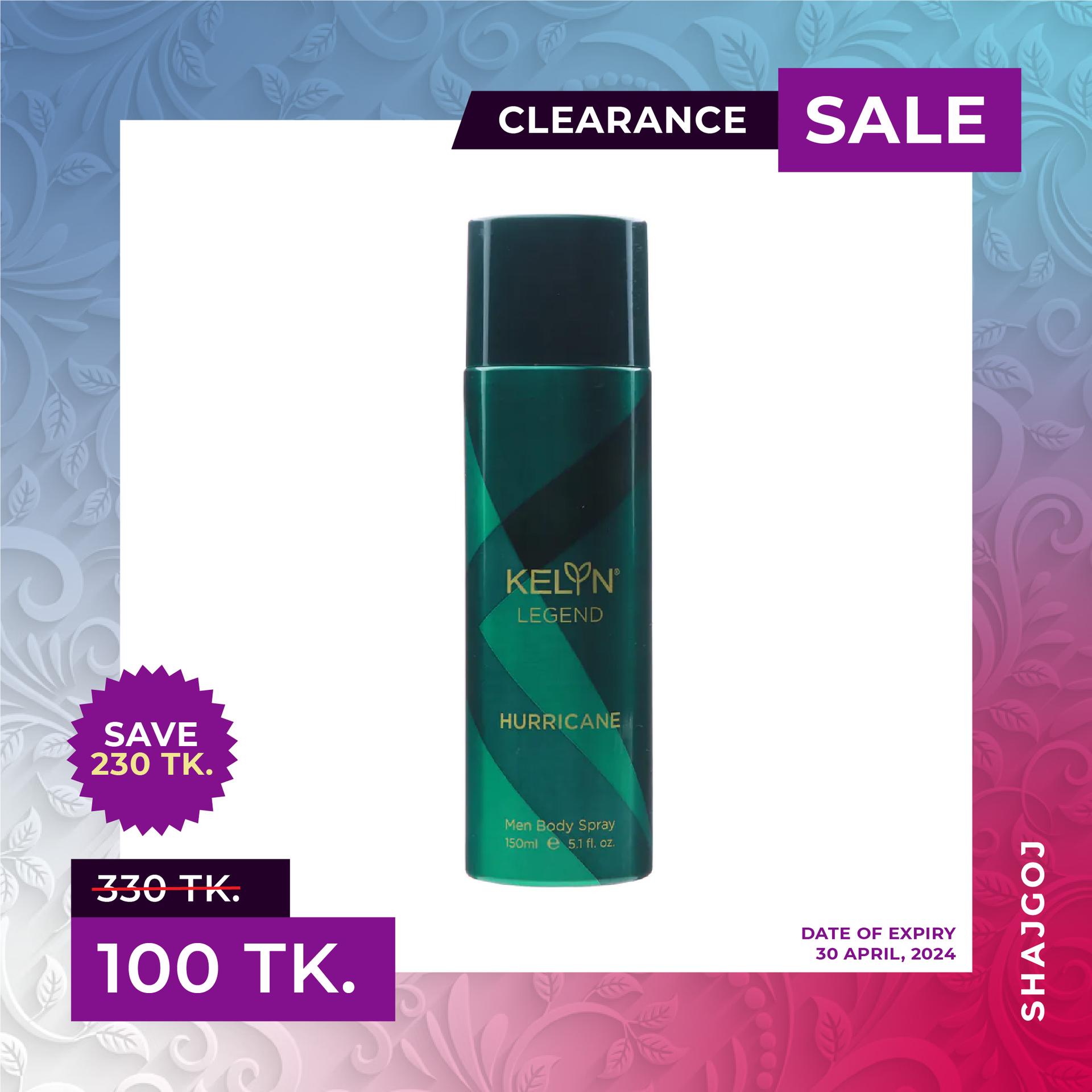 Kelyn Body Spray Legend Hurricane For Men (4/30/2024) – 150ml