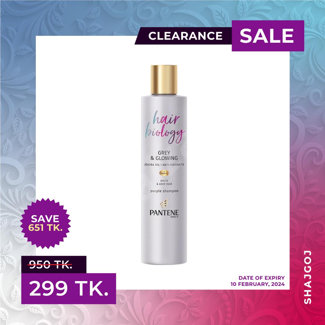 Pantene Hair Biology Shampoo Gray & Glowing Shampoo (2/10/2024) – 250ml