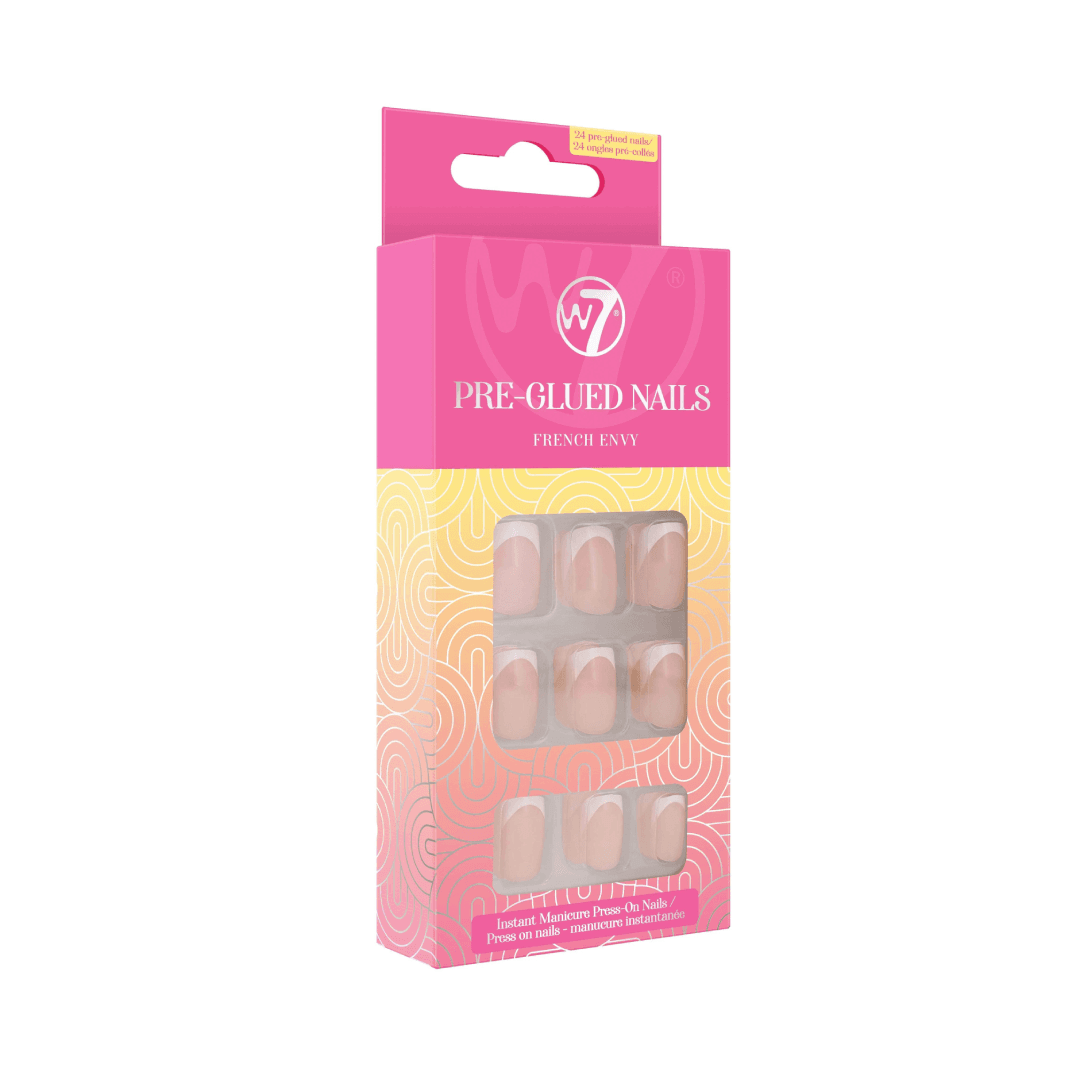 W7 False Nails Pre-Glued Nails – French Envy