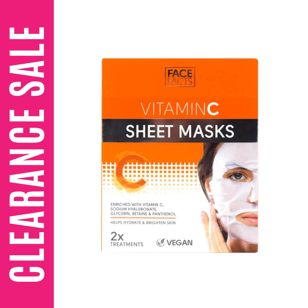 Face Facts Vitamin C Sheet Mask 2X Treatments (Expiry Date -  31/05/2024 )