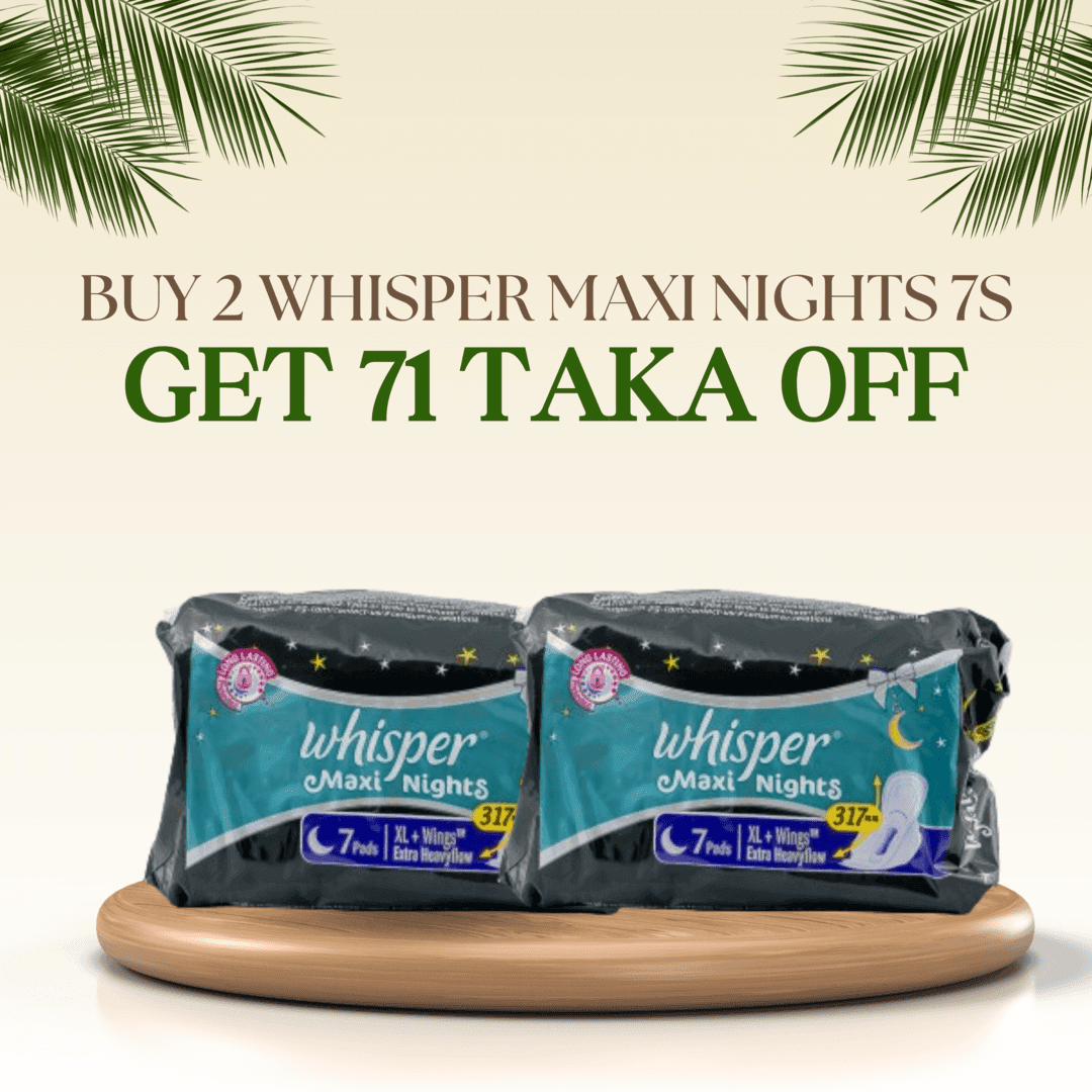 Buy 2 Whisper Maxi Heavy Flow Xl & Pads Get (71tk off)