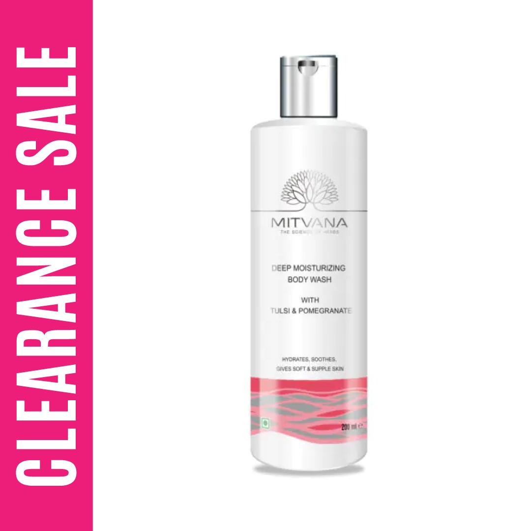 Mitvana Deep Moisturizing Body Wash With Tulsi & Pomegranate (Expiry Date- 31/8/2024) – 200ml