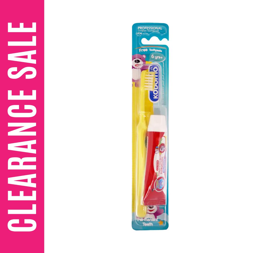 Kodomo Dental Kids Set - Yellow 6+ Years (Expiry Date- 29/09/2024)