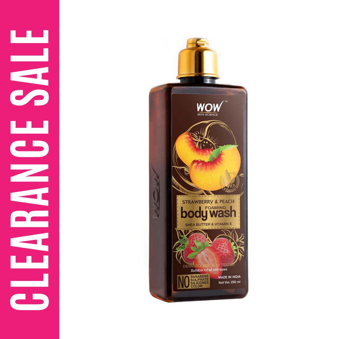Wow Skin Science Strawberry & Peach Body Wash (Expiry Date-31/8/24) – 250ml