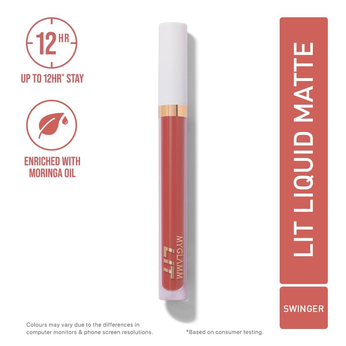 MyGlamm LIT Liquid Matte Lipstick - Swinger – 3ml