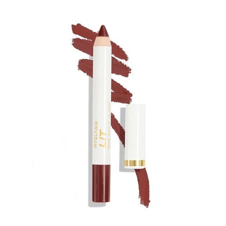 MyGlamm LIT Matte About it Lip Color - Brown Disco – 2.8gm