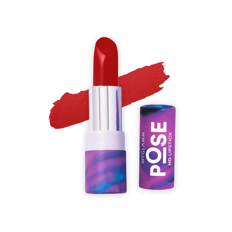 MyGlamm POSE HD Lipstick - Carmine Red – 4gm