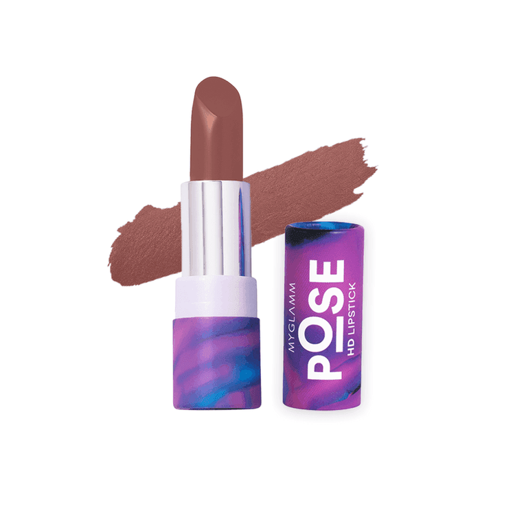 MyGlamm POSE HD Lipstick - Muted Brown – 4gm