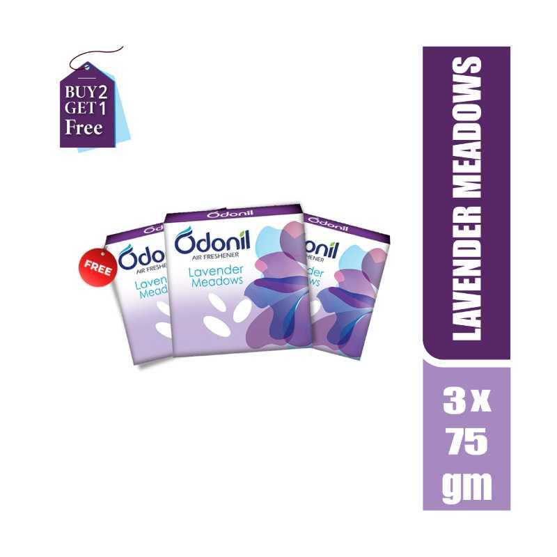 B2G1: Odonil Air Freshener Block Lavender Meadows 75 gm (Buy 2 Get 1 Free) – 75gm