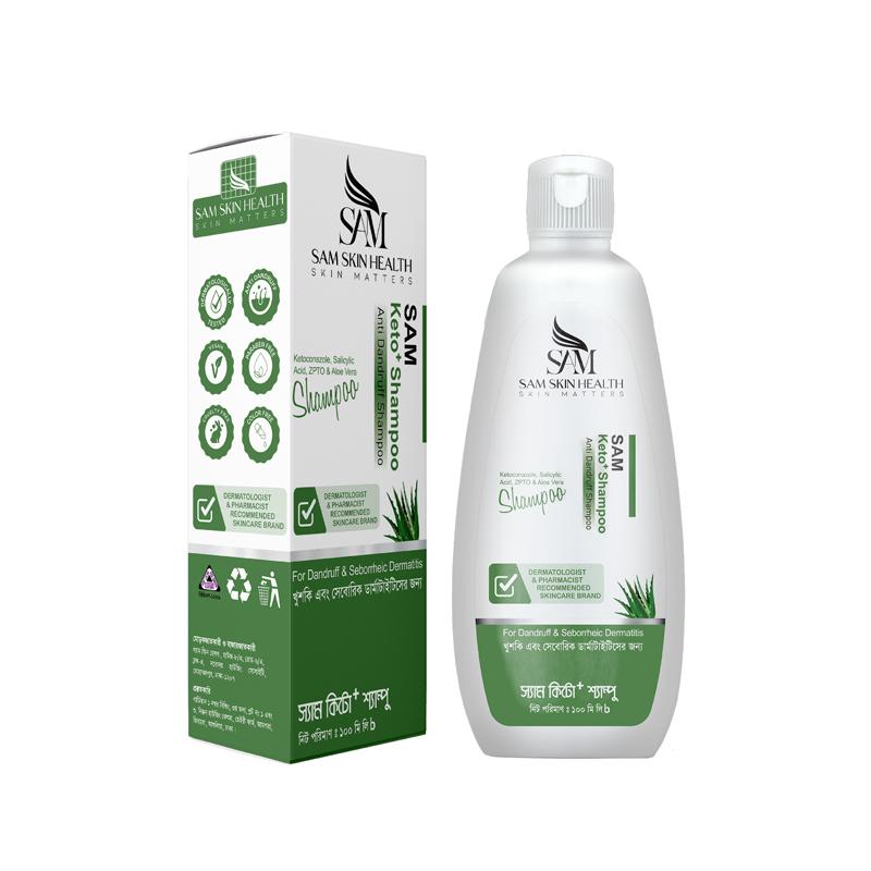 SAM Keto+ Anti Dandruff Shampoo – 100ml