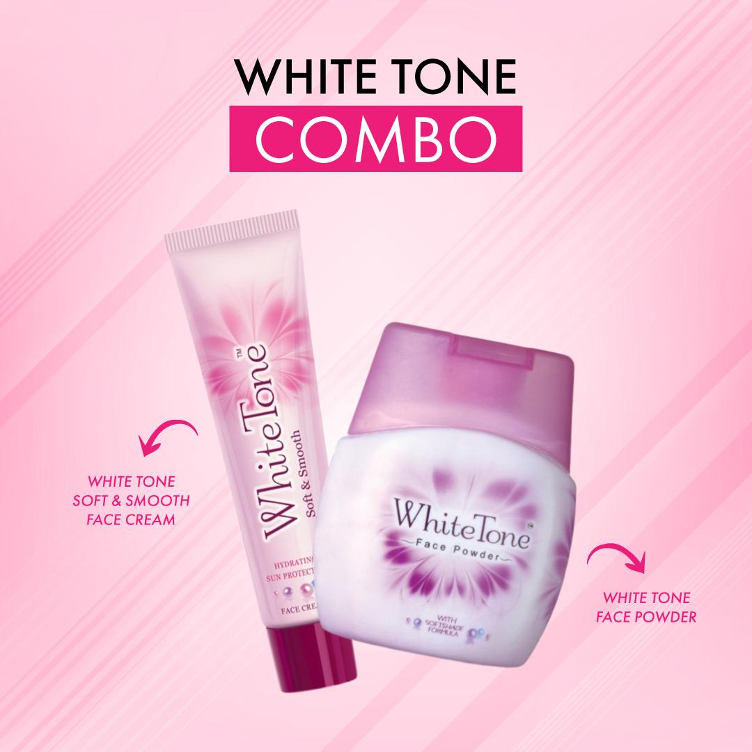 White Tone face Powder -30gm + White Tone face Cream -25gm COMBO Offer