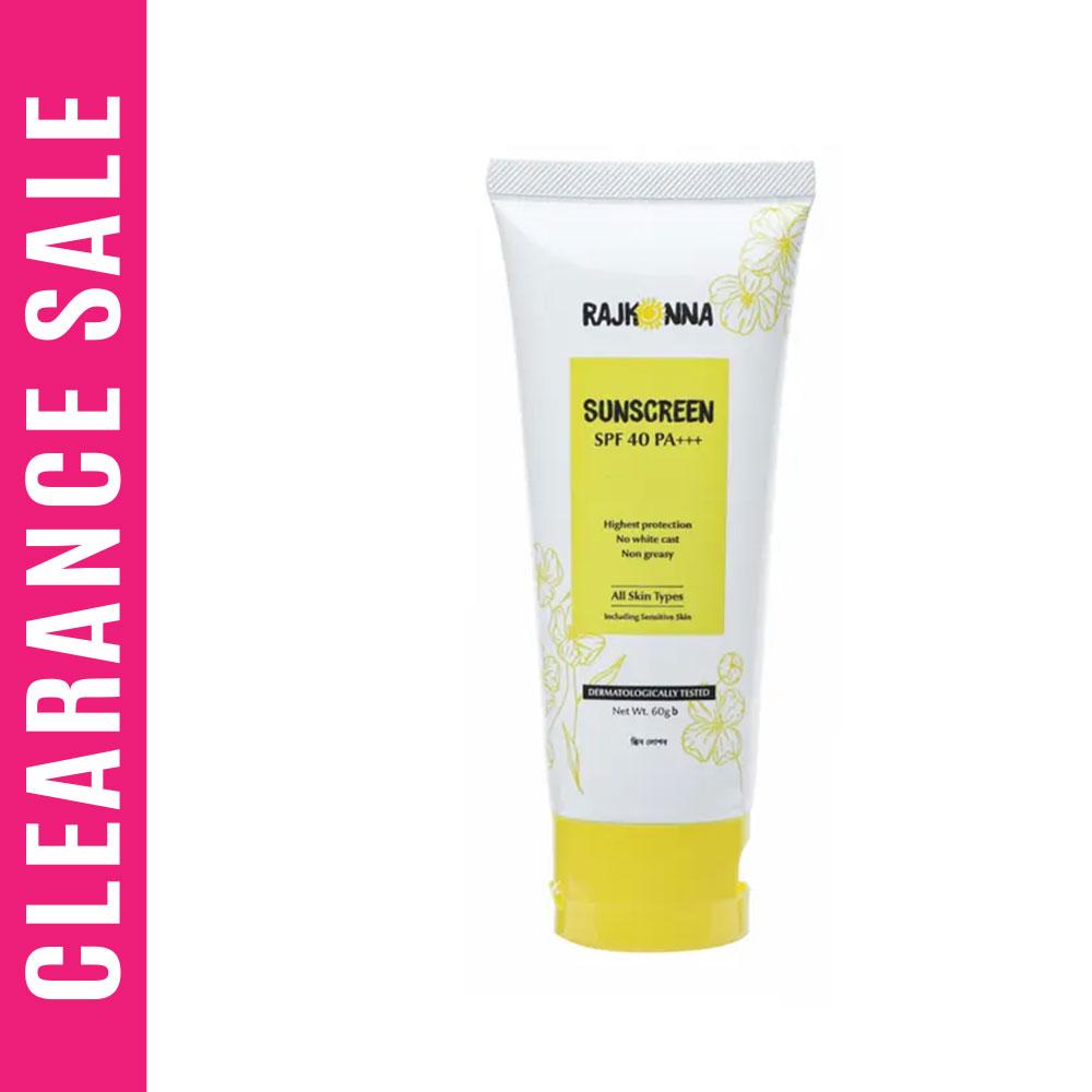 Rajkonna Sunscreen SPF 40 PA+++ (Expiry Date - February 2026) – 60gm