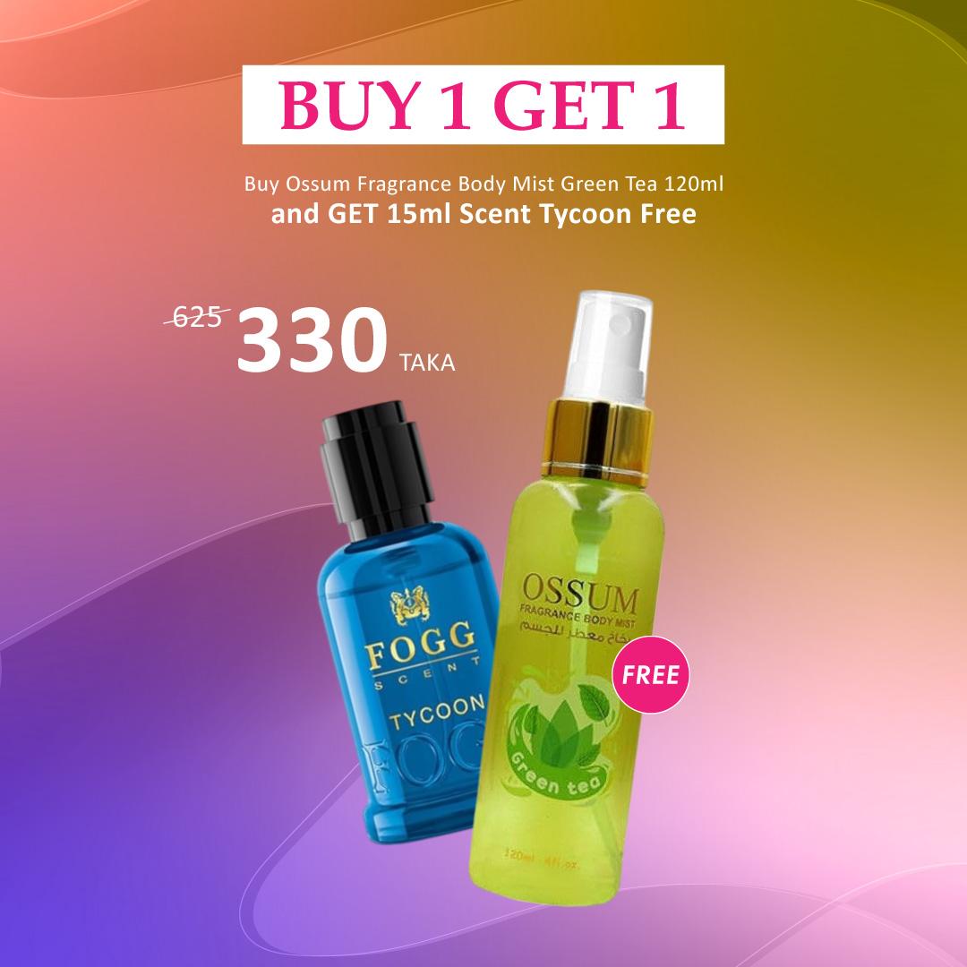 BUY Ossum Fragrance Body Mist Green Tea 120ml  GET 15ml Scent Tycoon  FREE