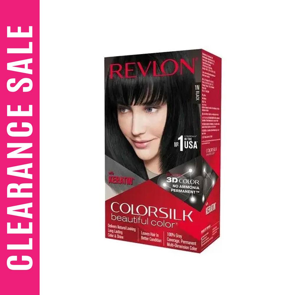 Revlon Color Silk Beautiful Hair Color BLACK  1N (Expiry Date - 31/07/25)