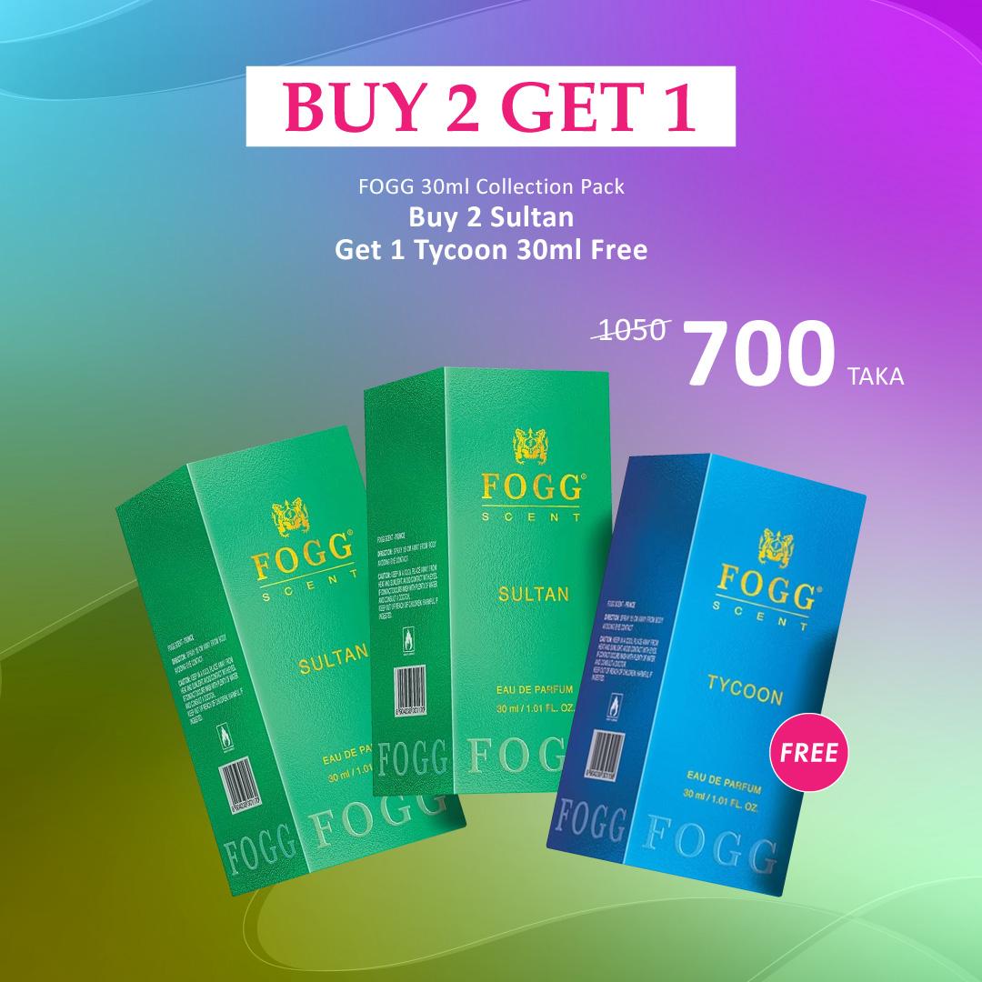 FOGG 30ml Collection Pack (Buy 2 Sultan Get 1 Tycoon 30ml Free)