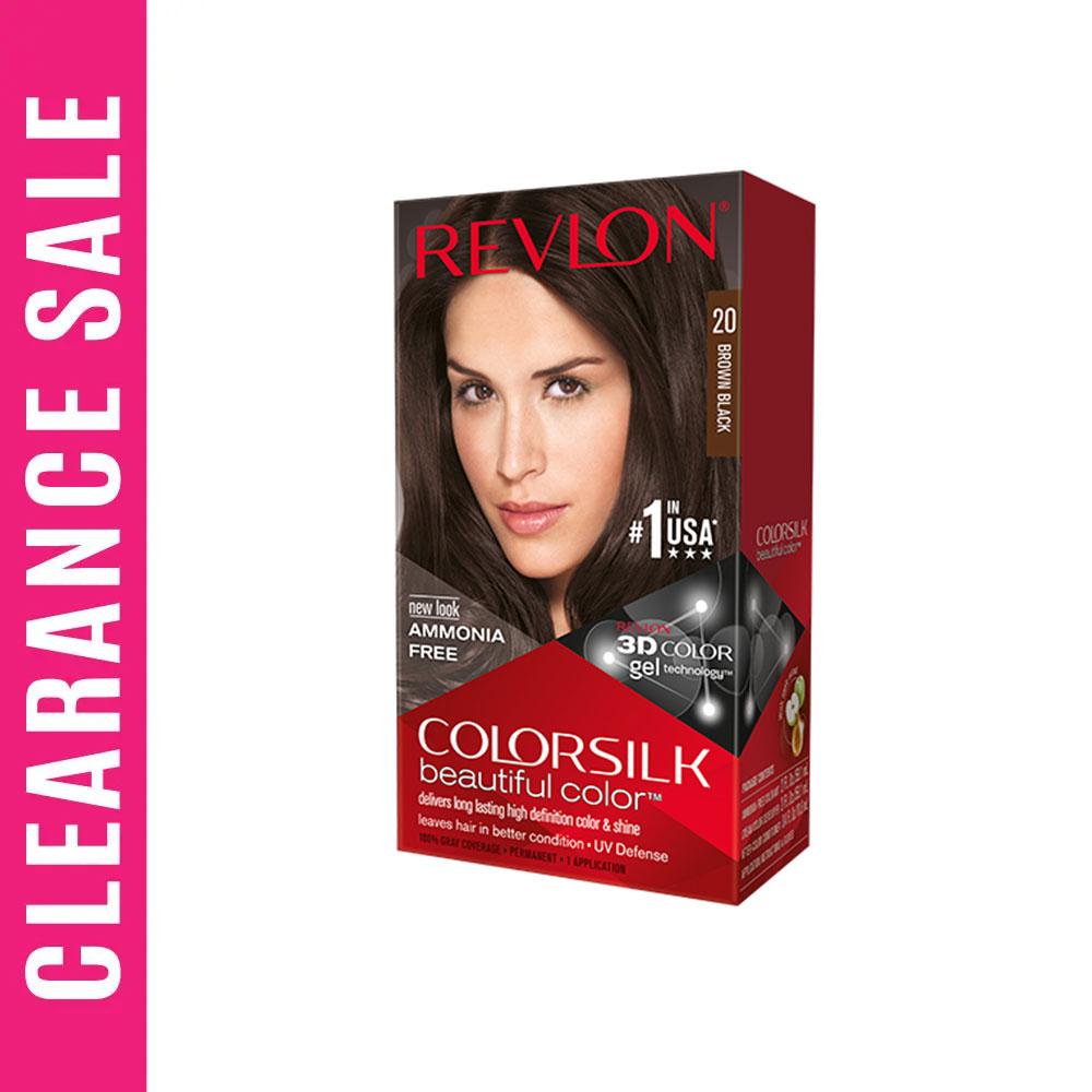 Revlon Colorsilk Hair Color With Keratin For Export -Brown Black 20 (Expiry Date - 31/12/26) – 59.1ml