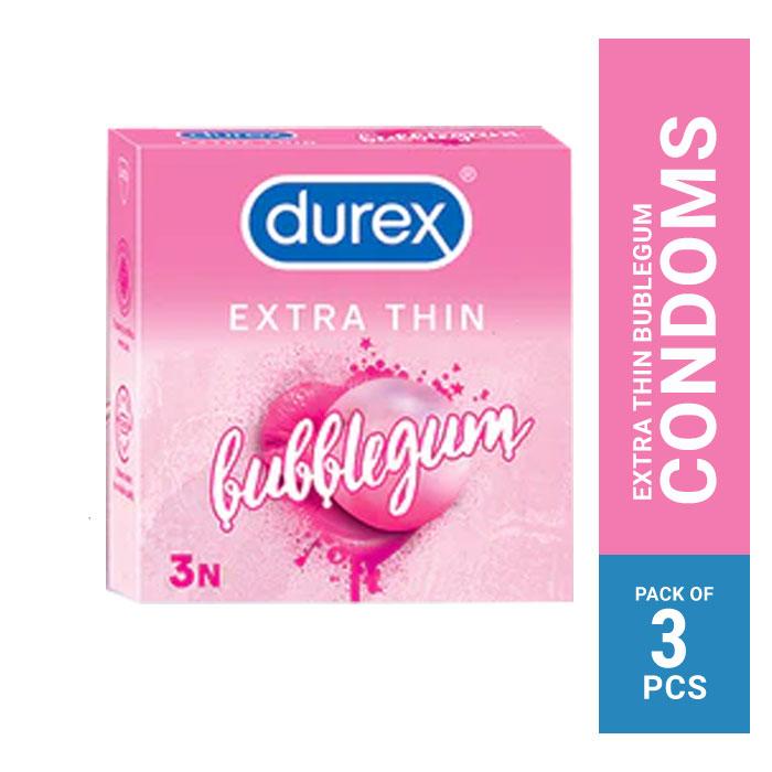 Durex Extra Thin Bubblegum Flavoured Condom - 3Pcs Pack