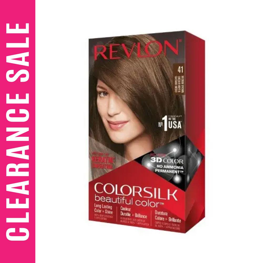 Revlon Color Silk Beautiful Hair Color 41 MEDIUM BROWN  (Expiry Date - December 2026) – 59.1ml