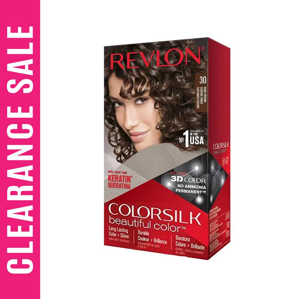 Revlon Color Silk Beautiful Hair Color 30 DARK BROWN (Expiry Date - December 2026)