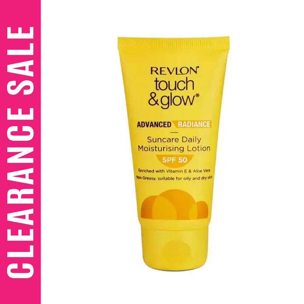 Revlon Touch & Glow Advanced Radiance Sun Care Daily Moisturizing Lotion Spf 50 (Expiry Date - 31/12/26) – 50gm
