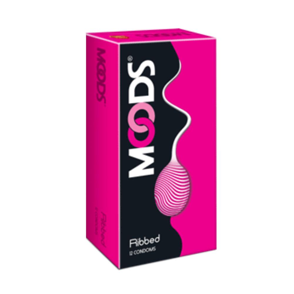 Moods Ribbed Premium Condom - 12Pcs Pack
