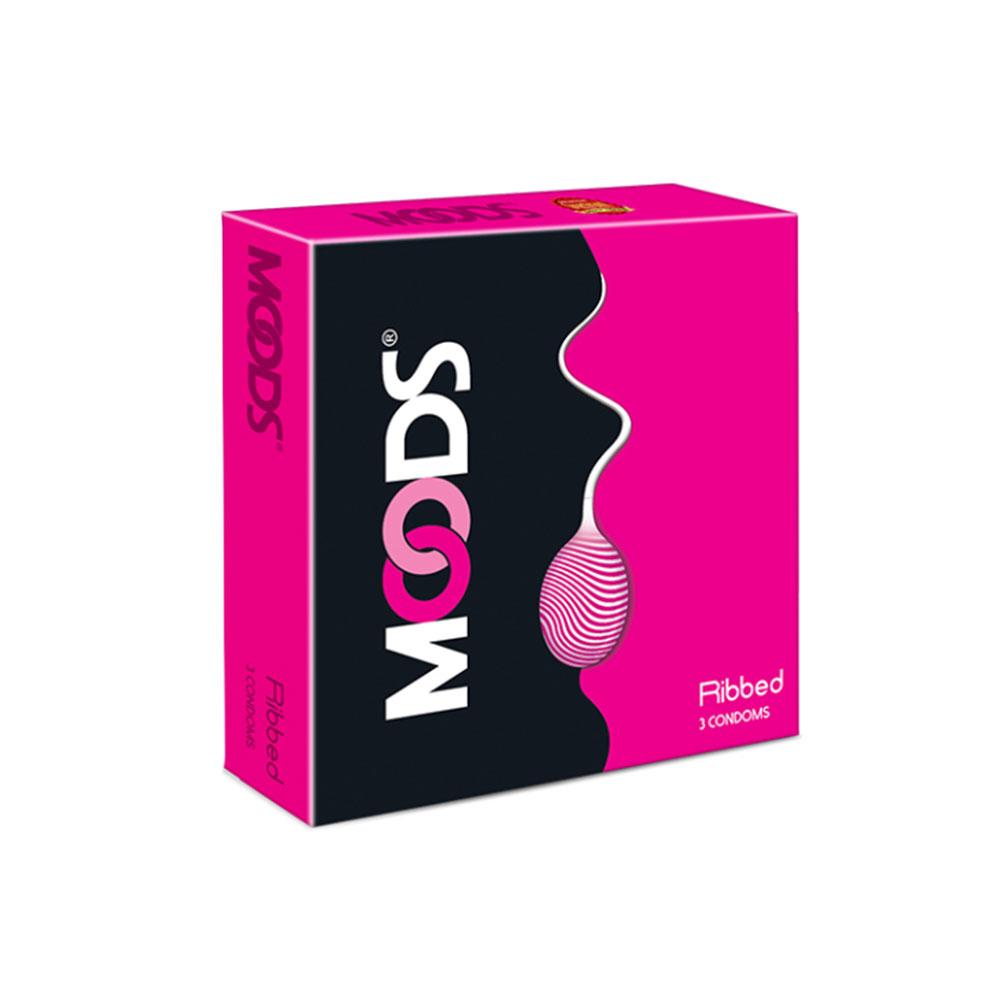 Moods Ribbed Premium Condom - 3Pcs Pack