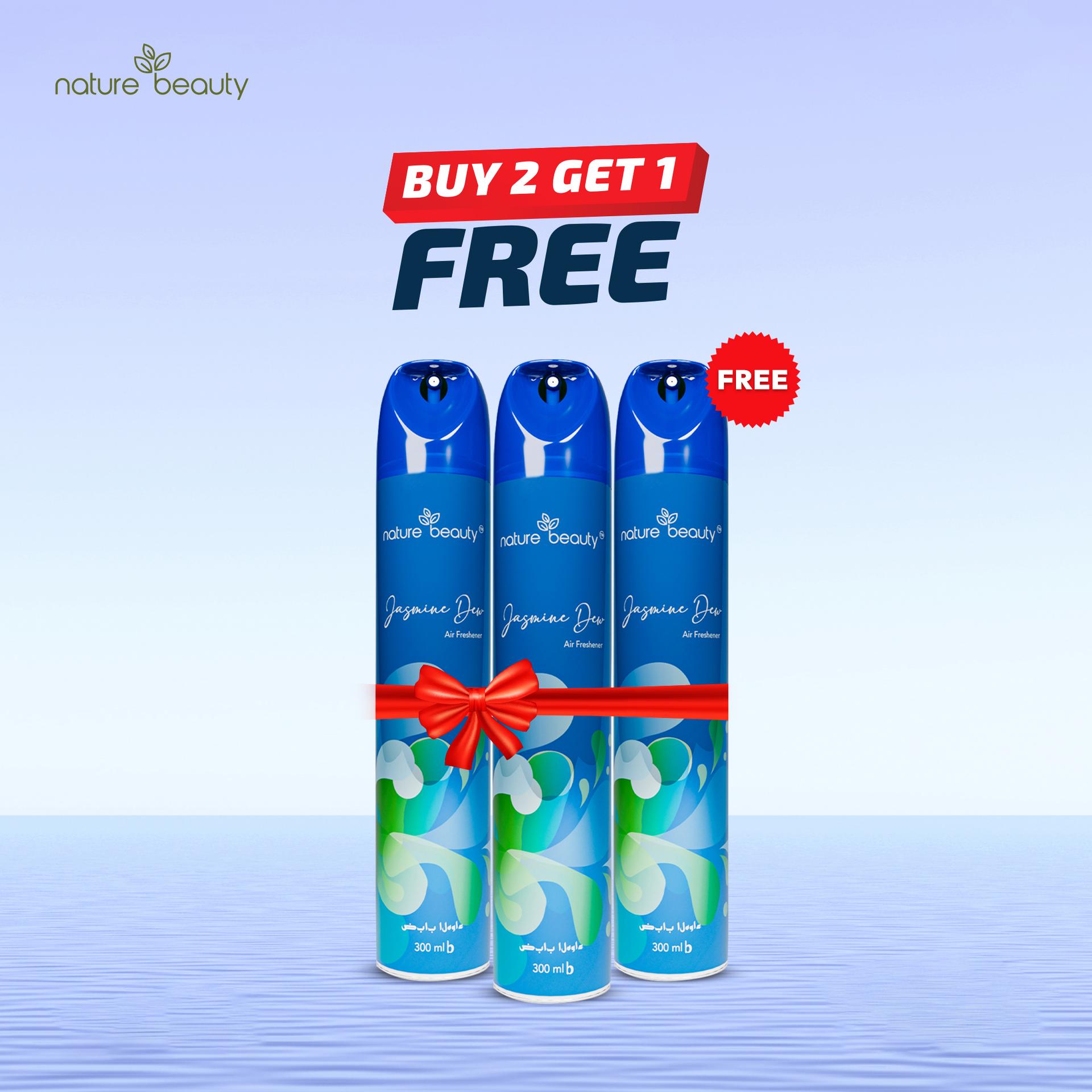 Buy 2 Nature Beauty Jasmine Dew Air Freshener Get 1 Free – 300ml