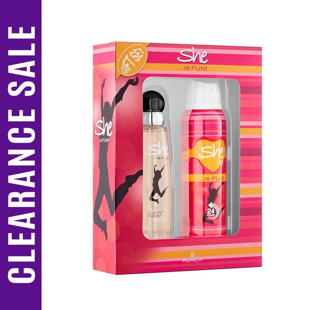 She Is Fun EDT Perfume 50ml & Deodorant 150ml Gift Set 200.0 ml (Expiry date - July, 2028) – 200ml