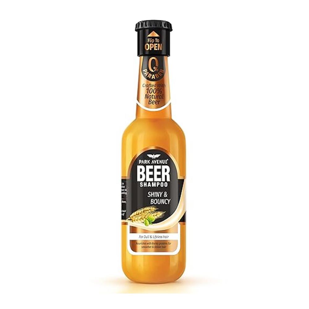 Park Avenue Beer shampoo for Shiny & Bouncy Hair (180ml) | Paraben Free | For Dull & Lifeless Hair | 180 ml