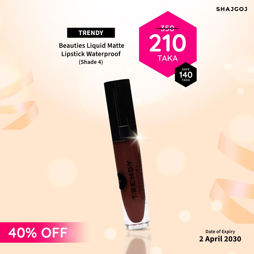 TRENDY Beauties Liquid Matte Lipstick Waterproof - Shade 04