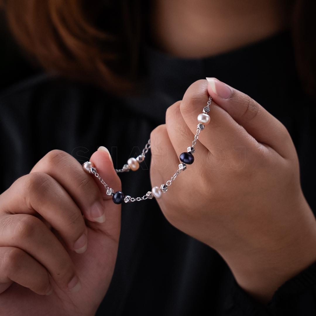 Plum & Peach Chain Bracelet – Shajgoj